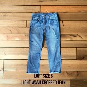 Women’s light wash cropped jean
